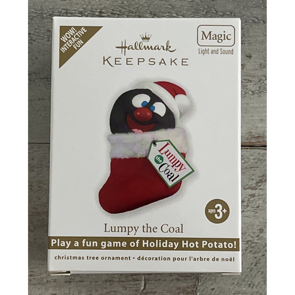 Hallmark 2011 Lumpy the Coal Magic Ornament & Holiday Hot Potato Game - NEW